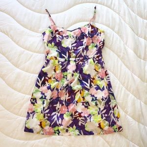 J. Crew Purple Print Cami Dress
